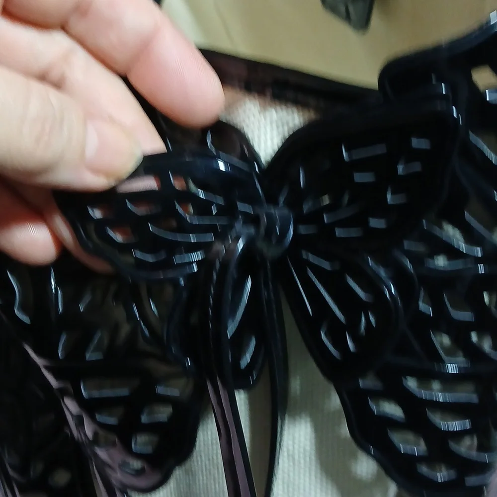 🦋 Sophia Webster Liara Black Patent Leather 3D Butterfly Tote Large Rare ✨ - Picture 11 of 15